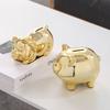 Kreatives Keramik Goldenes Schwein Sparschwein Wohnzimmer Schreibtisch Ornament Zuhause Niedliches Schwein Tier Sparschwein Geschenk Arbeitsplatten Dekoration