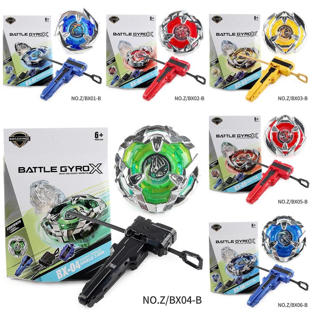 Premium Z Brand Shattering Gyro X Series 6 Designs Bx Gyro Boxed Warfare Gyro With Launcher Handle Heavy-duty Build Z/bx03-b Boxed 164g