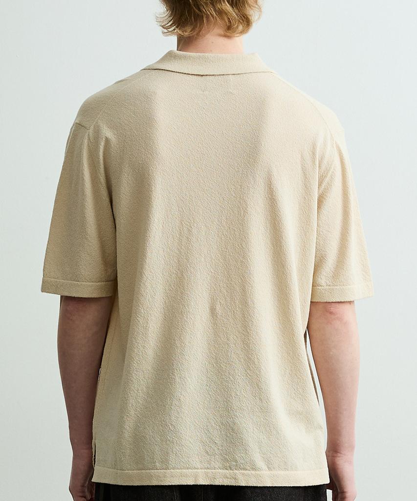 ONNHANS Open Collar Short Sleeve Knit_Light Sand