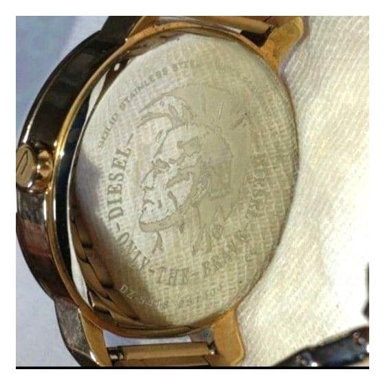 Used DIESEL Men's Watch Gold Analog Quartz (Battery Powered) No Accessories