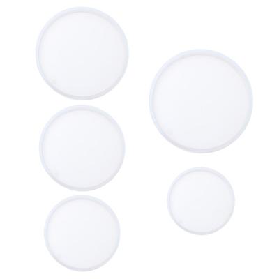 Fluid Arts Pendant Agate Silicone Coaster Mold Epoxy Resin Casting Molds Jewelry Making Mould Round