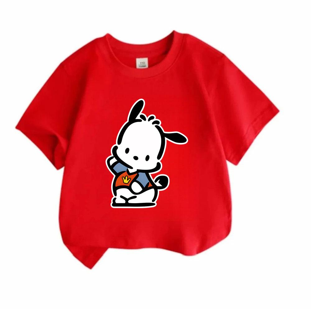 Kids Boys Girls Crew Neck Short Sleeve 100% Cotton T-Shirt Cute Dancing Cartoon Animal Print Comfortable Casual Daily Wear Breathable Soft Summer Top
