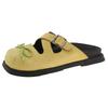 Zapatillas Planas de Moda con Lazo para Mujer Mules de Diseñador Zapatos Sandalias Cuadradas para Mujer 2025 Chanclas para Caminar Chanclas de Verano para Caminar Zapatos de Mujer
