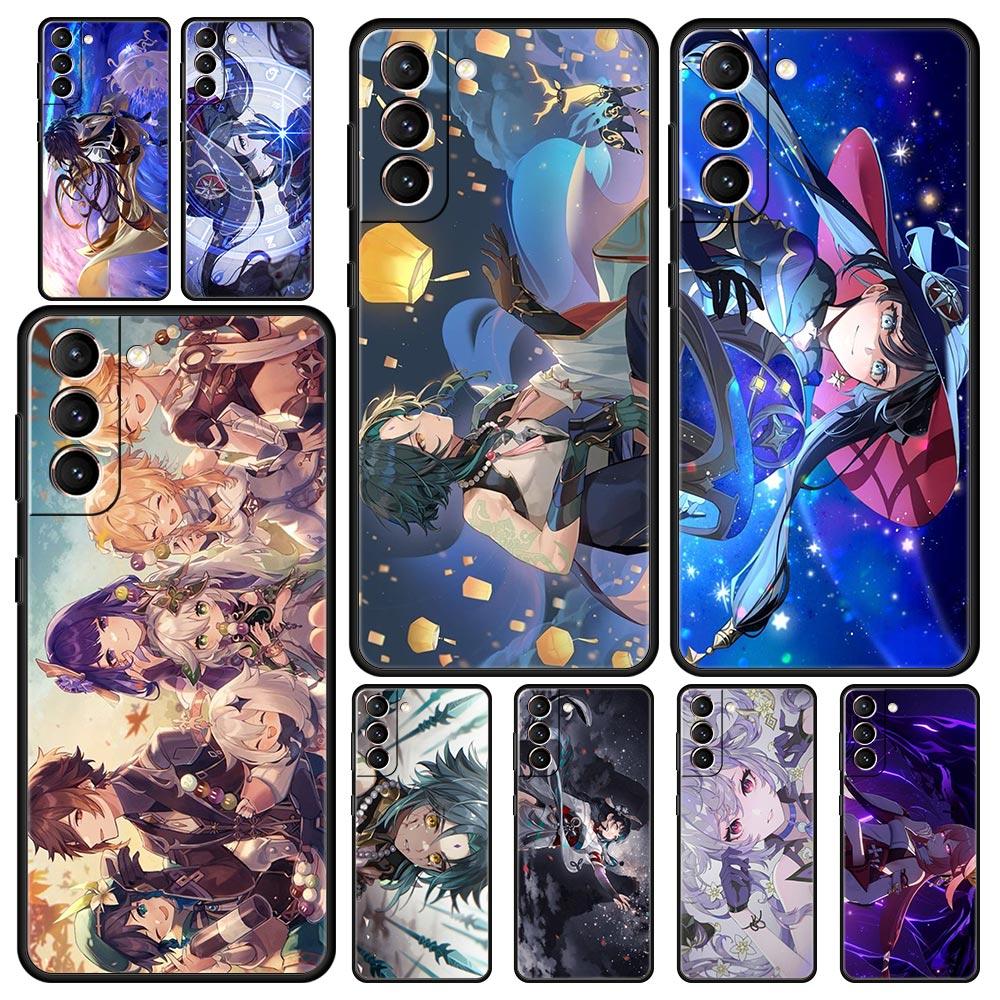 

Чехол для телефона Genshin Impact для Samsung Galaxy S24 S23 S22 5G S20 Ultra S21 FE S10 S9 Plus S10E S8 Lite 20, мягкий силиконовый чехол из ТПУ