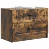 Nightstand Smoked Oak 62 X 34.5 X 44.5 Cm Engineered Wood