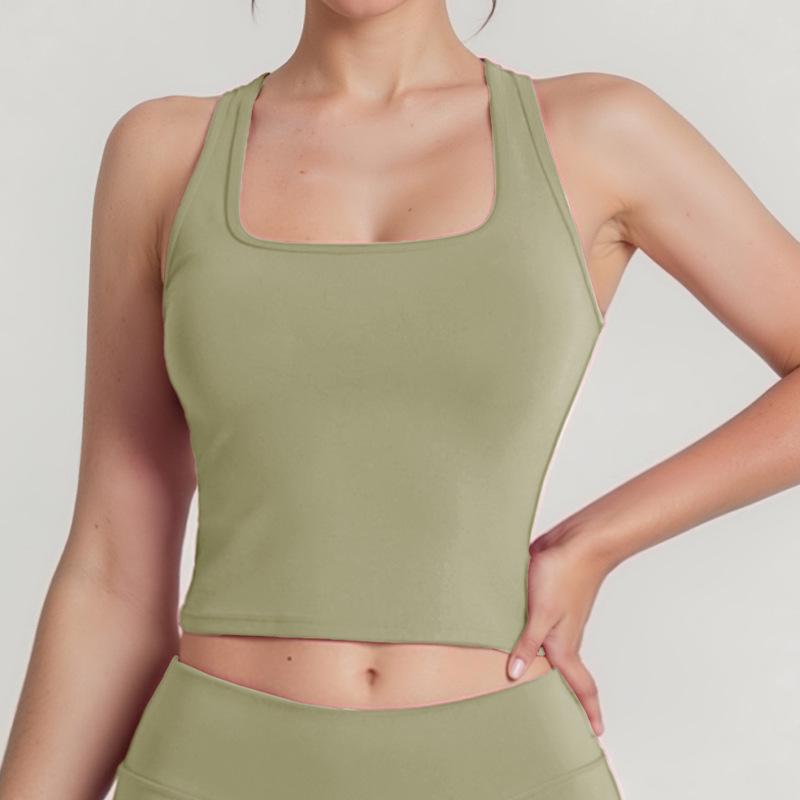 

Women s Brushed Woven U-Back Sports Tank Top - Tight, Stretchy, Quick-Dry, Casual, Ideal for Running, Fitness, Yoga (Model 8819) Medium