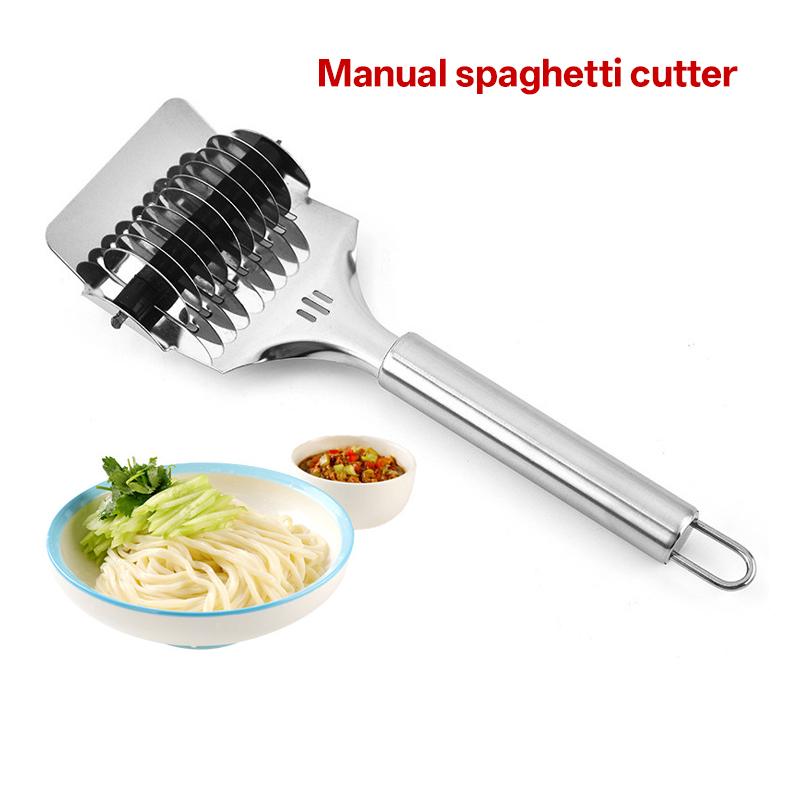 Manual Noodle Cutter Rolling Stainless Steel Spaghetti Maker Pressing Pasta Machine Shallot Knife Kitchen Cooking Accessories