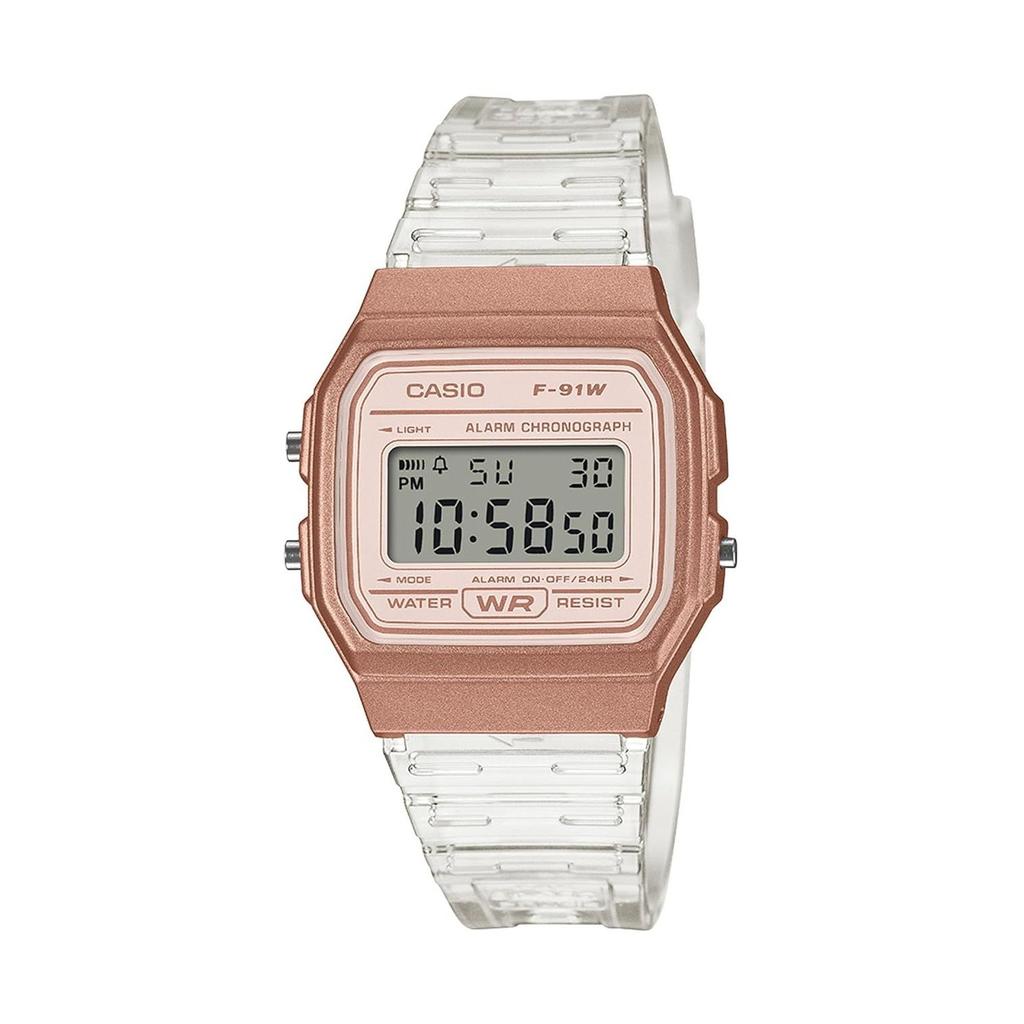 Casio Wristwatch Collection F-91WS-7A3JF Unisex Rose Gold