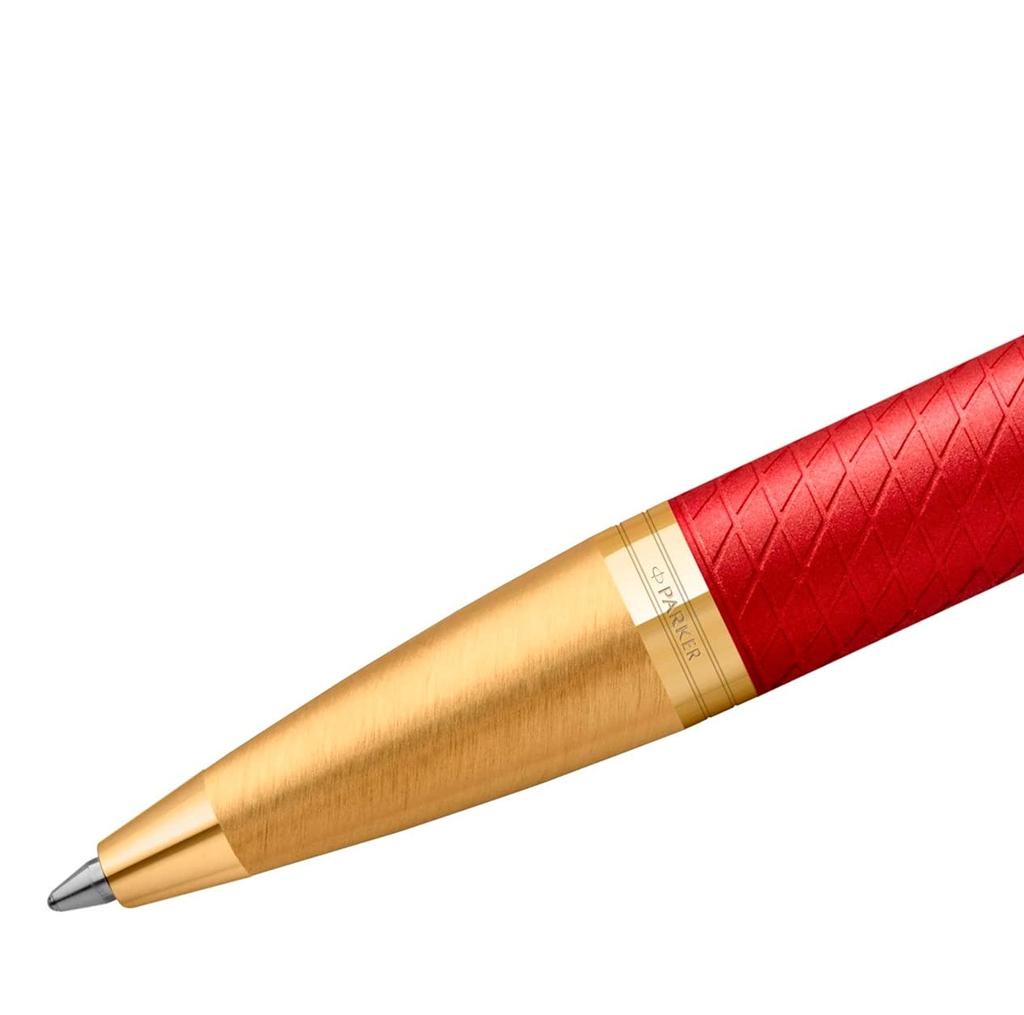 PARKER IM Premium Matte Red GT Ballpoint Medium Gift Officially Product Number 2172749 Pen, Nib, Oil-Based, Boxed, Imported,