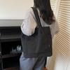 Versatile Canvas Tote - Large Capacity Shoulder Bag for Students