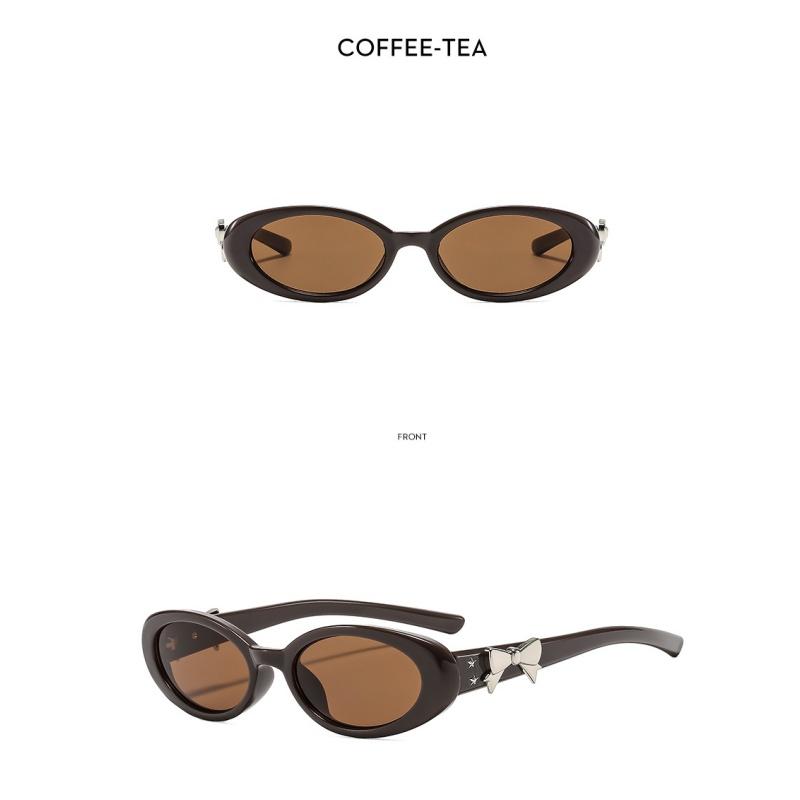 Ladies Sunglasses, Vintage Oval Sunglasses, Bow Decorative Sunglasses