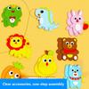 Hand-eye Coordination Cartoon Animal Doll Multicolor Doll Sewing Material Kit DIY Sewing Toy  Toy