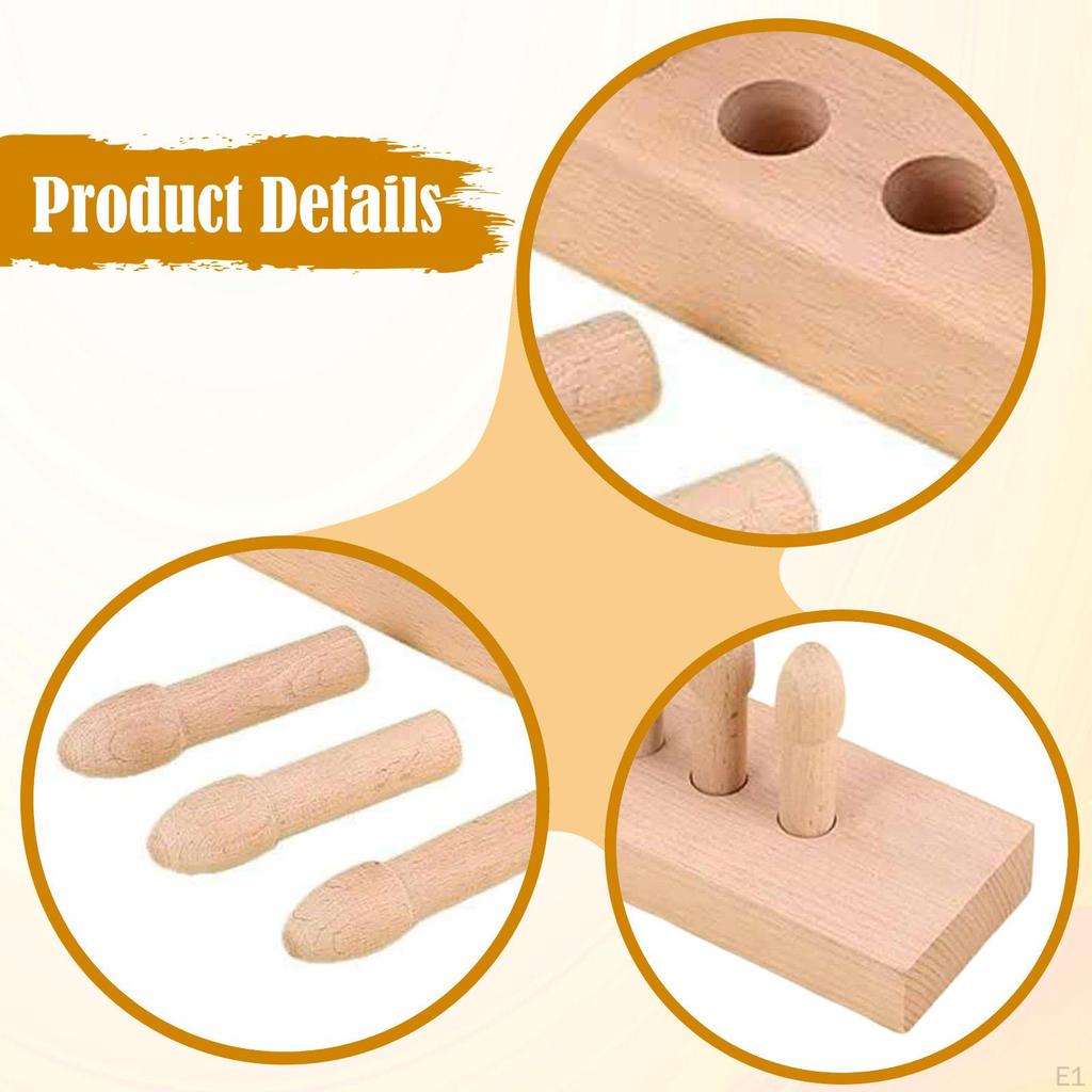 Foot Acupressure Tool Acupoint Massages Nonslip Wooden Feet Massage Board Reflexology