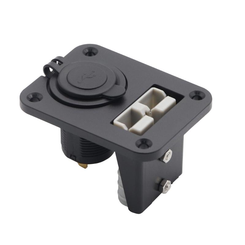 מחבר מתאם טעינה 12V 24V 3.1A/PD18W שקע טעינה מותקן שטוח למכונית אופנוע