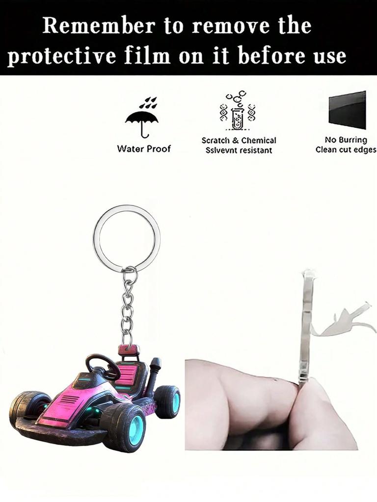 1 Racing Pendant Theme Multifunctional Keychain DIY Backpack Hanging Decoration. It Can Also Be Used As a Car Decoration