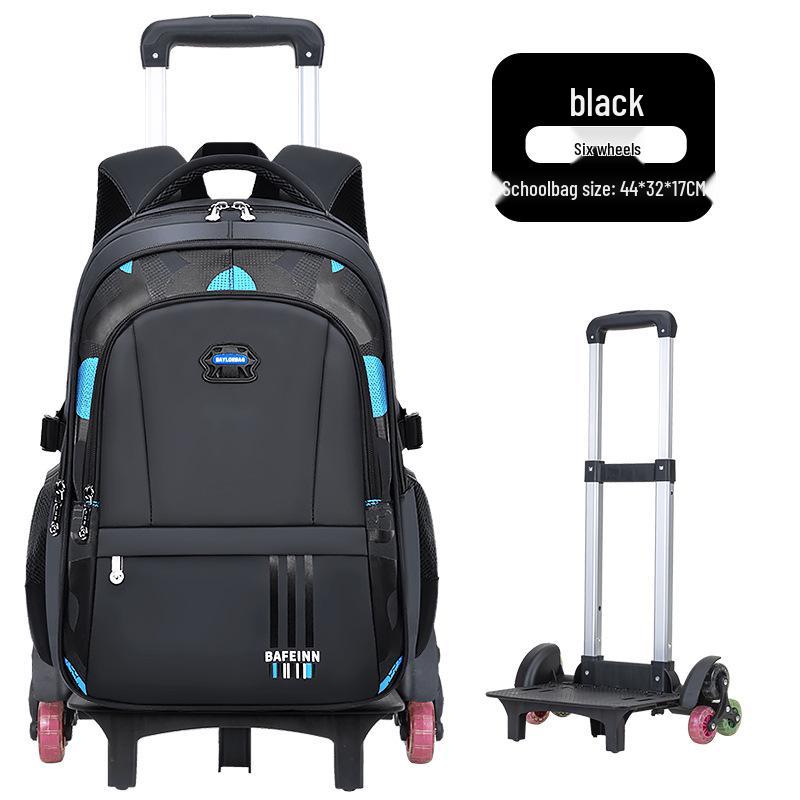 Afneembare Trolley Rugzak voor Groep 3-9, Grote Capaciteit, Basisschool & Middelbare School voor Jongens.