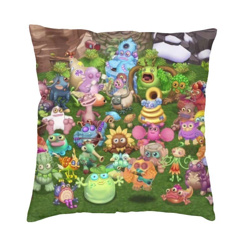 Fashion My Singing Monsters Game Anime Cartoon Throw Pillow Cover Home Decorative Custom Square Cushion Cover 45x45 Pillowcover