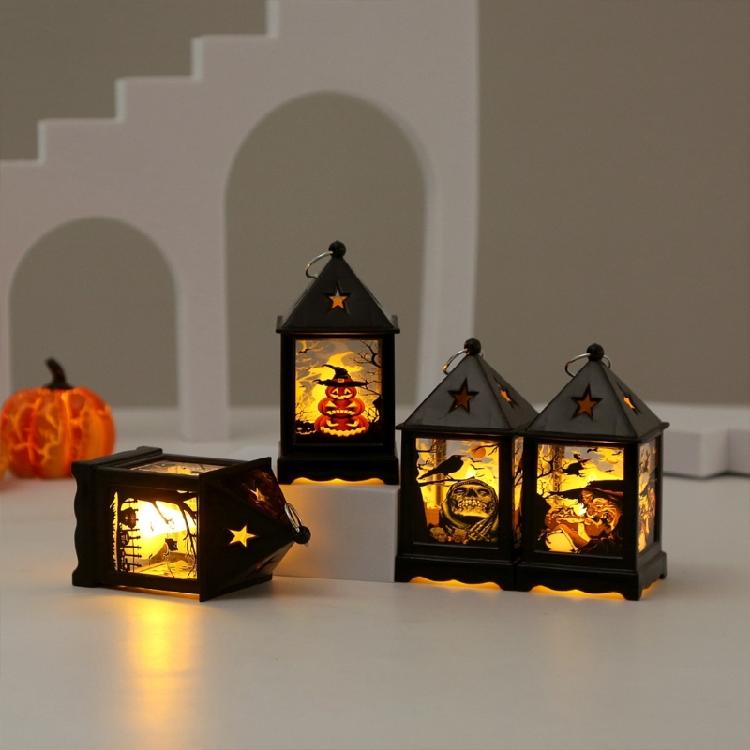 Home Horror Props Kids Toy Halloween Pumpkin LanternsLED GhostLantern LampsLight