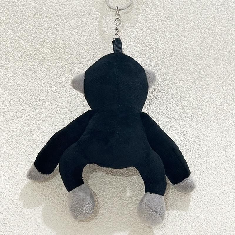 13Cm Animation Plush Gorilla Keychain Plush Stuffed Animal Keyring Cute Backpack Charm Couples Students Bag Pendant Birthday Gifts