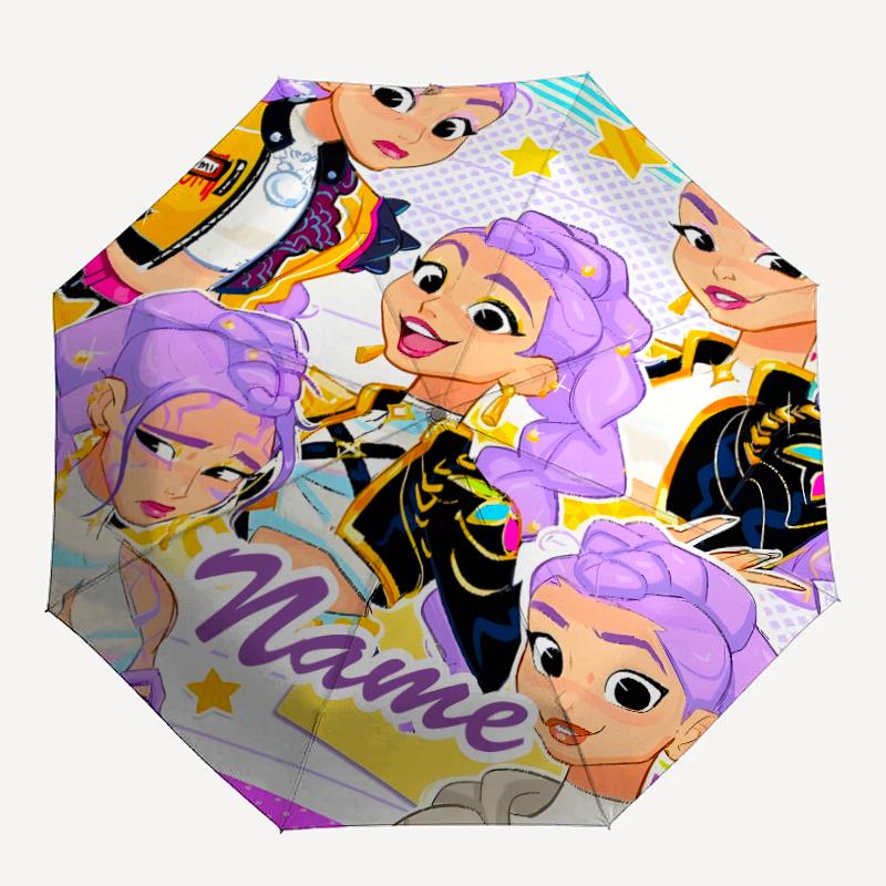 Personalized Name K-KPop Demon Hunters Print Umbrella - Automatic Open/Close, Eight-Rib Durable Frame, Automatic Folding Umbrella