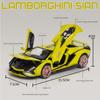 1:32 Scale Lambo Sian Model Car, Zinc Alloy Pull Back Toy Car with Sound and Light for Kids Boys Girl, Vehicle Collection Replica Scale Car Models