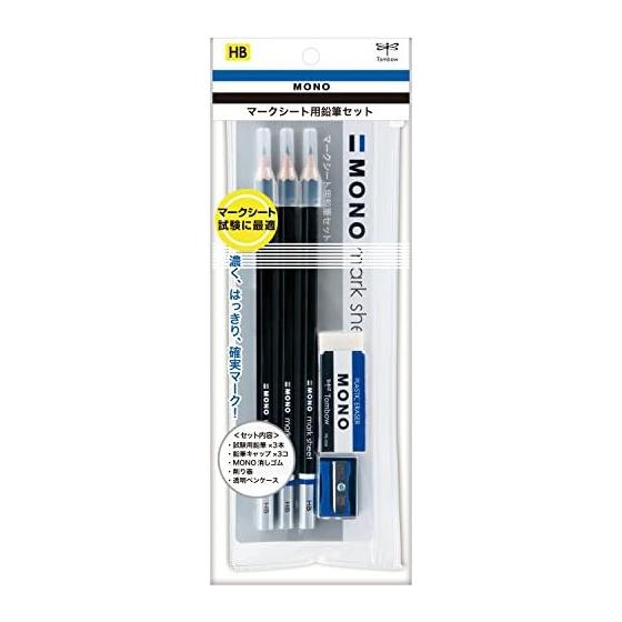 Канцелярский набор Tombow Pencil MONO для заполнения бланков (Набор: 3 карандаша HB, ластик, точилка) МА-ПЛМКН