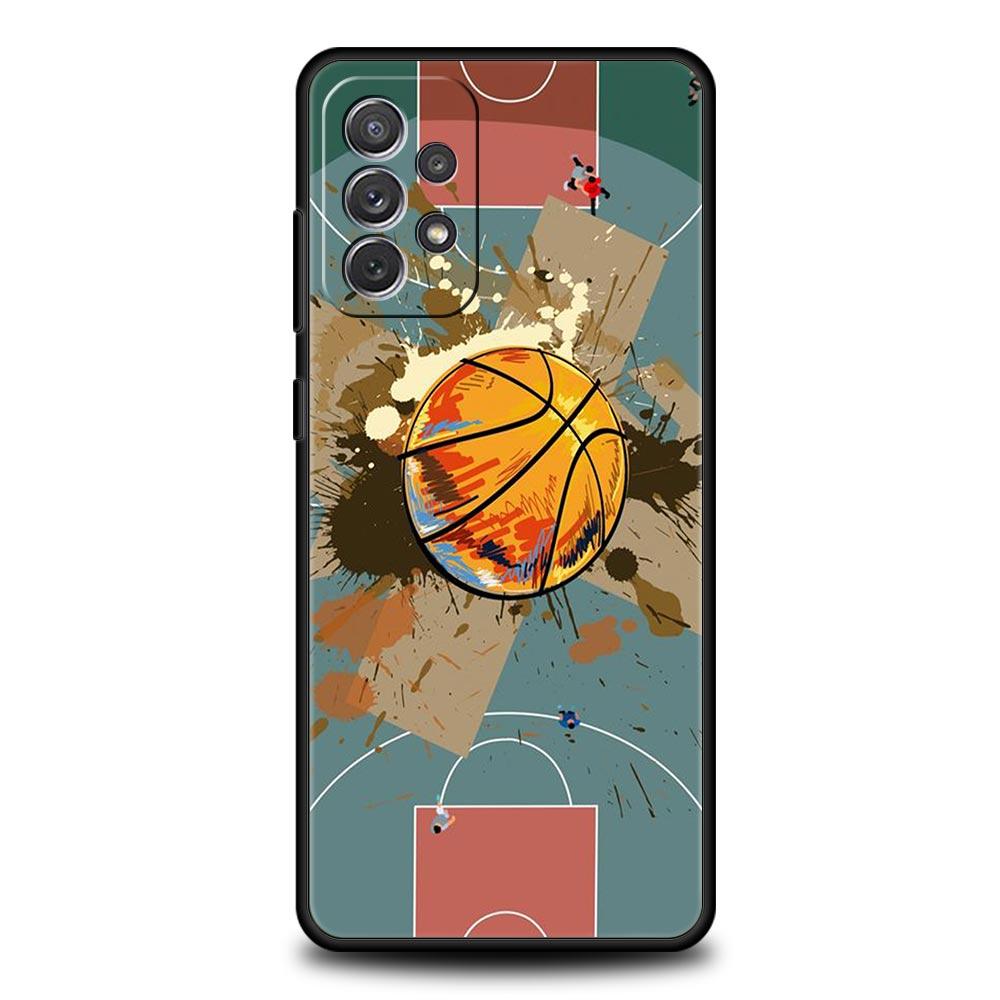 Basketball Basket Number Phone Case For Samsung Galaxy A51 A71 A21S A12 A11 A31 A41 A03 A52 A32 A22 A13 A23 A33 A53 A73 5G Cover