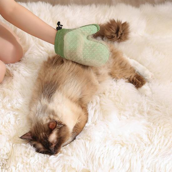 Yousheng 1Pc Pet Hair Removal Glove 2-in-1 Cat Deshedding Brush And Massage Mitt Grooming Glove for Short Long Hair Dogs Cats Shedding Control Bathing