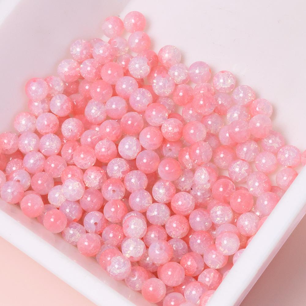 Yori 60 Piecess 10mm Dual Color Glass Loose Beads for Handmade DIY Bracelet Necklace Jewelry Making Supplies Decorative Beads