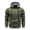 Removable Single-layer Breathable Fabric Men's Baseball Uniform Jacket with Hood