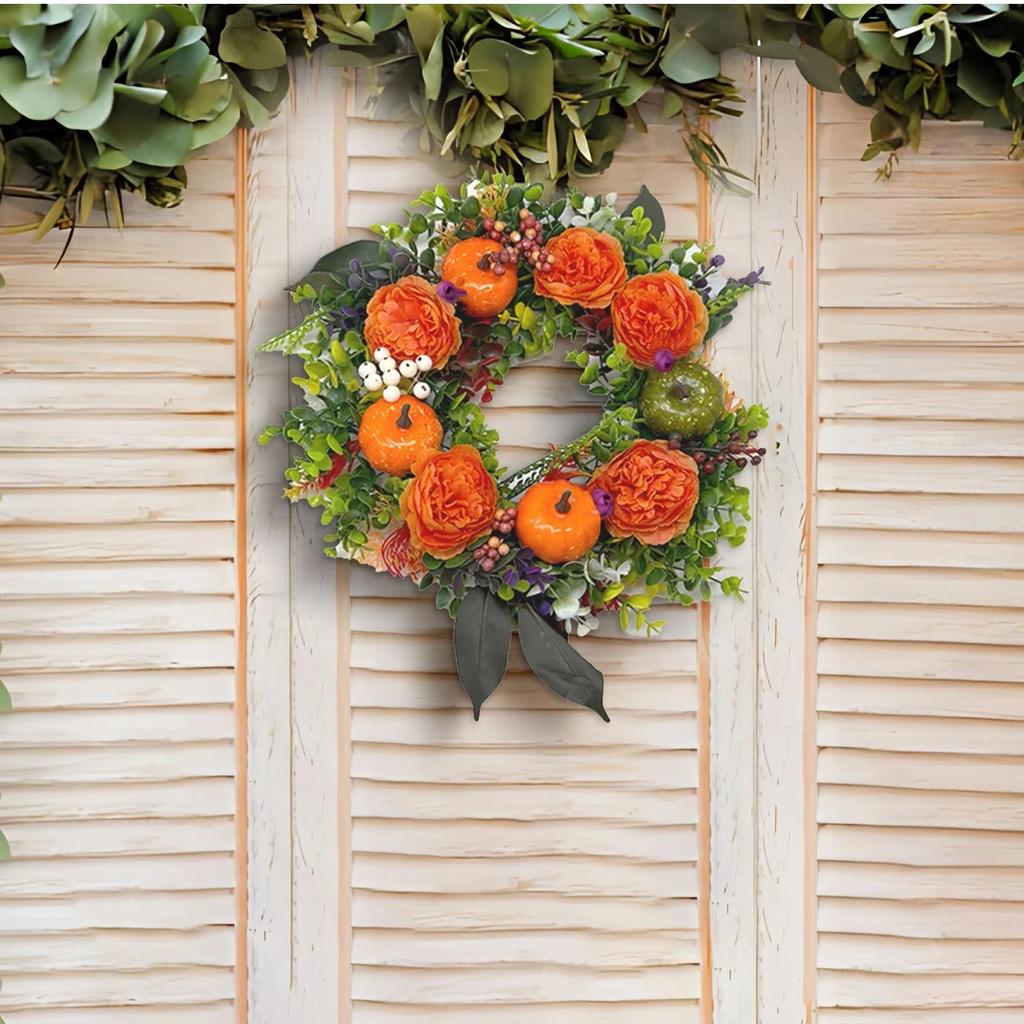 Thanksgiving Door Hanging Decoration  Wreath, Suitable For Porch, Window,  Home, Holiday, Hanging Decoration