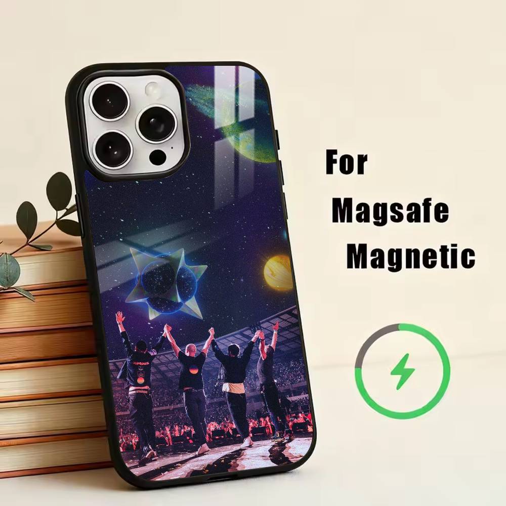 Band C-Coldplay Phone Case For iPhone17,16,15,14,13,12,11 Plus,Pro Magnetic with Magsafe Wireless Charging