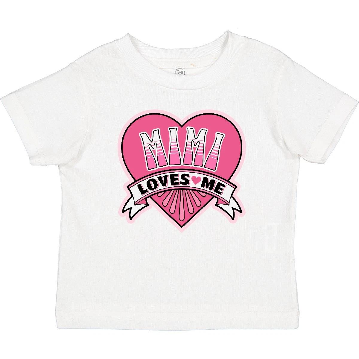 Inktastic Mimi Loves Me Girls Granddaughter Baby T-Shirt Grandkids Childs From 150