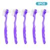 1/5Pcs Double Sided Denture Toothbrush Invisible Braces Cleaning Brush For Men Women False Teeth Brush Oral Cleaning Tools