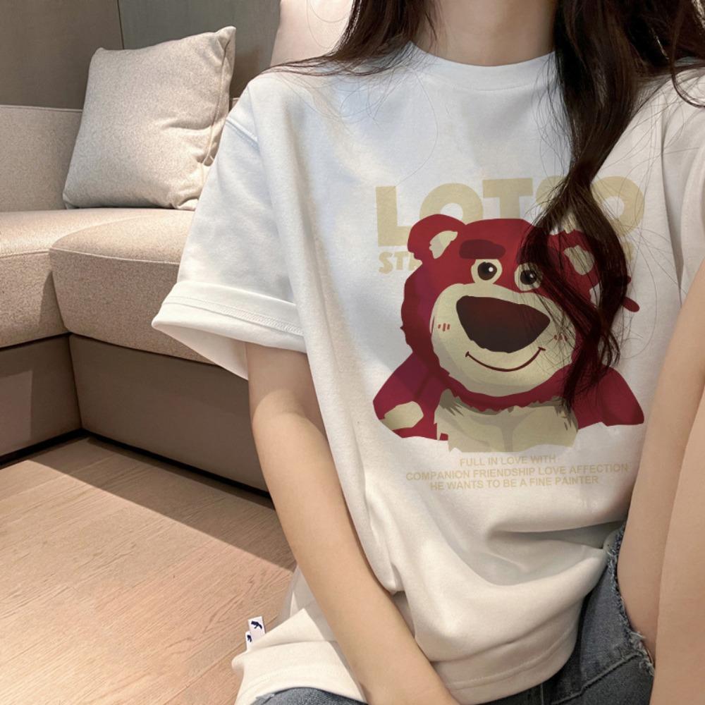 Women's Cotton Short-Sleeved T-shirt Summer Women's Loose White Short-Sleeved Shirt