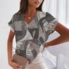 V-Neck Fashion T-Shirt Streetwear Summer Short-Sleeved Y2k Women'S Oversized Loose Sports T-Shirt Female Harajuku Chic Tops