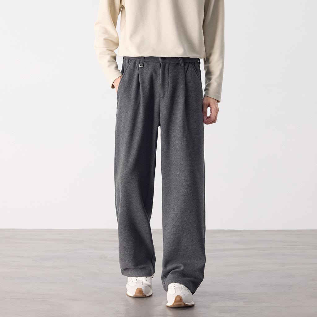 Light Straight Casual Pants Men's Spring New Simple and Versatile Slightly Loose Drape Comfortable and Easy To Take Care of Commuter Trousers