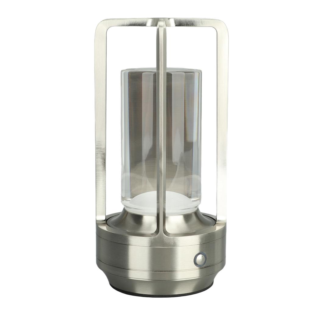 Candeeiro de Mesa Sem Fio 3 Cores Escurecimento Contínuo Candeeiro de Mesa LED Recarregável Lâmpada de Toque Cabeceira