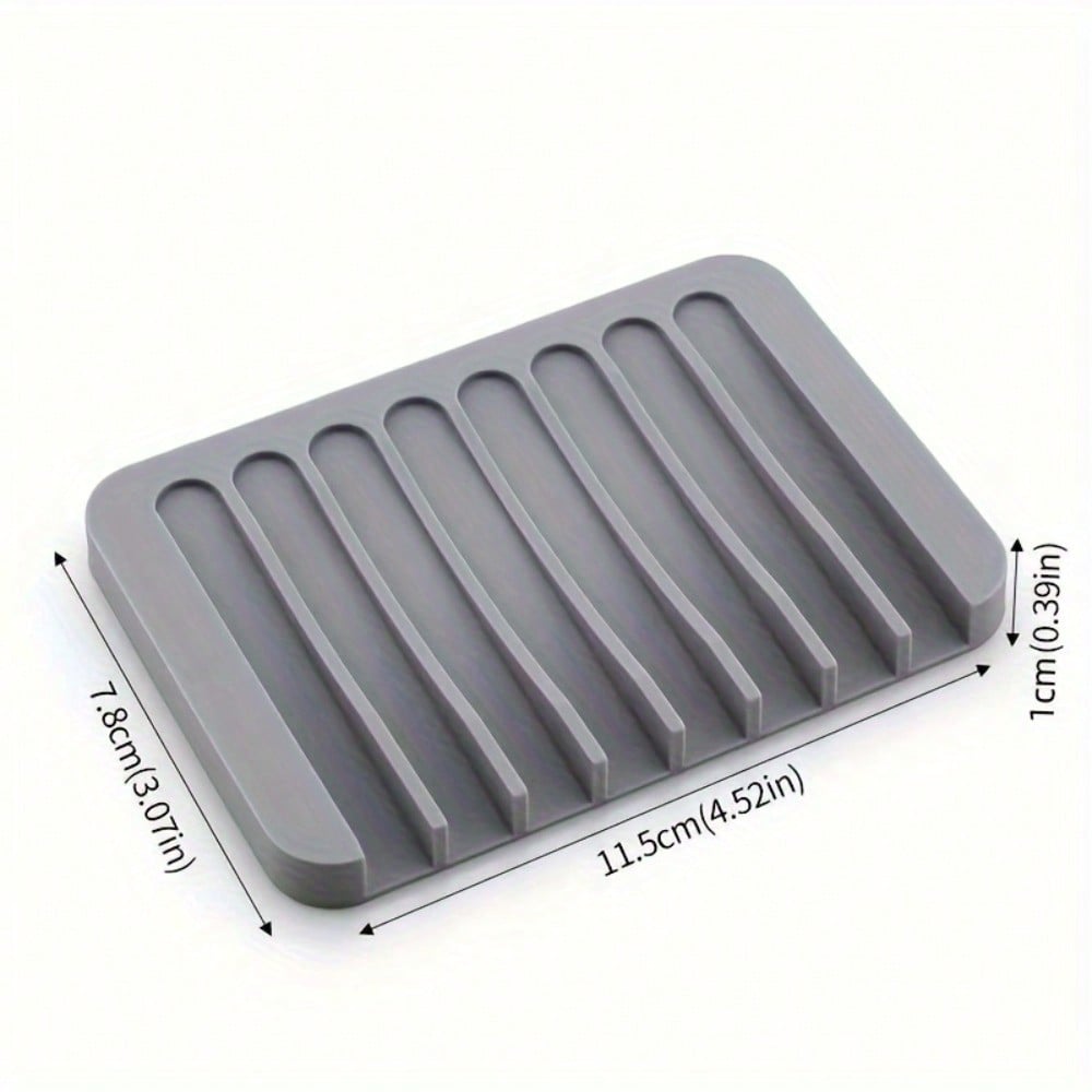 Square Creative Soap Dish, No-Drill Simple Drainage Holder for Waterless Storage