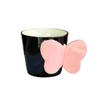 BRPink Butterfly Ceramic Mug Cartoon Coffee Cup Milk Mug Girl's Gift Birthday Present Afternoon Tea Sets Teacup Mugs Coffee CupsEY