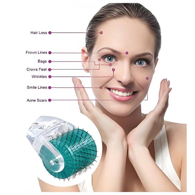 Roller Needles Micro Needle System Skin Anti Ageing Acne Stretch Cellulite Marks
