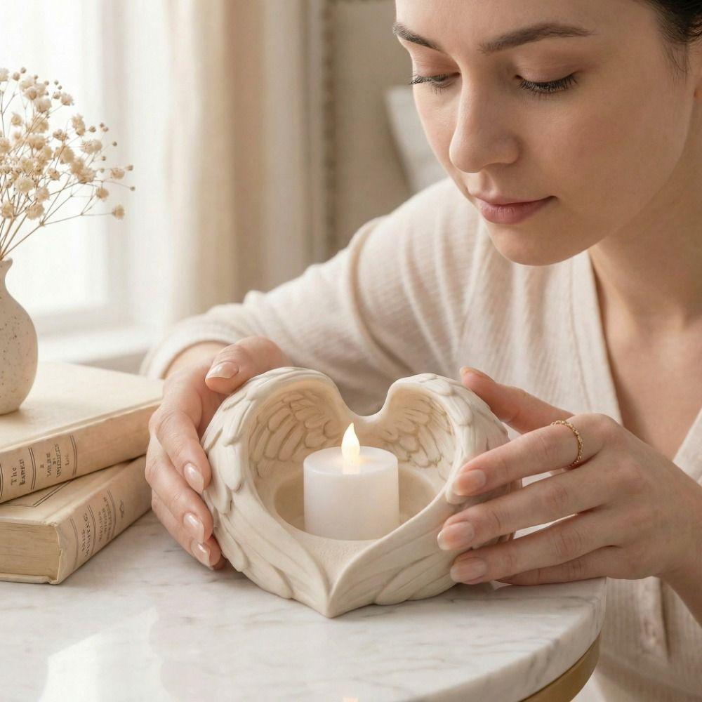 Plastic 3D Printed Wings Candle Holder Stable Artistic Wing Storage Box Candlestand Decorative Jewelry Display Plate