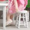 Realistic Wood Stool Zakka Realistic Pretend Play for Role Display Round Top Stool Model Vintage Stool 1:12 Doll House