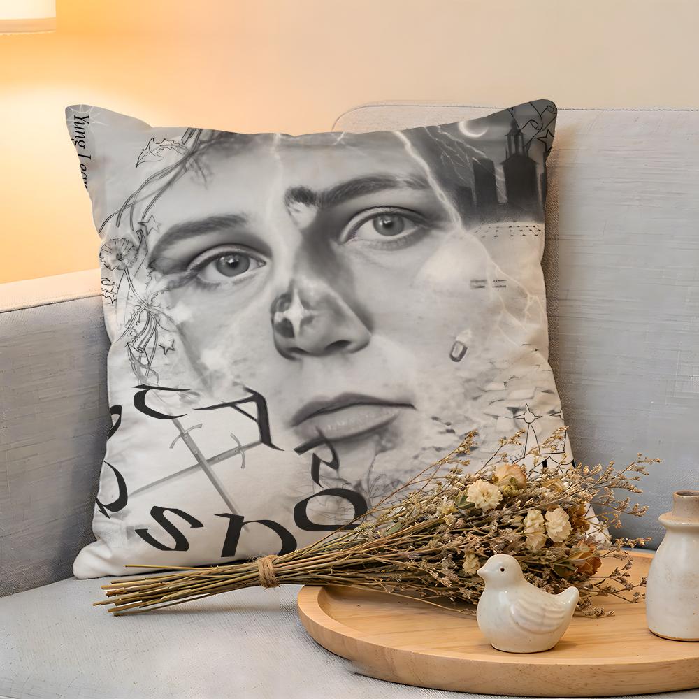 

Cushion Cover Linen SkinFriendly Soft Decorative Case for Sofa Home Decor Rapper Singer Yung Lean Pillow cover 30x30cm