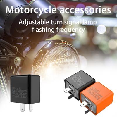 2 Pin LED Turn Flasher Motorcycle Indicator Signal Relay 12V Flash Motorbike Accessories