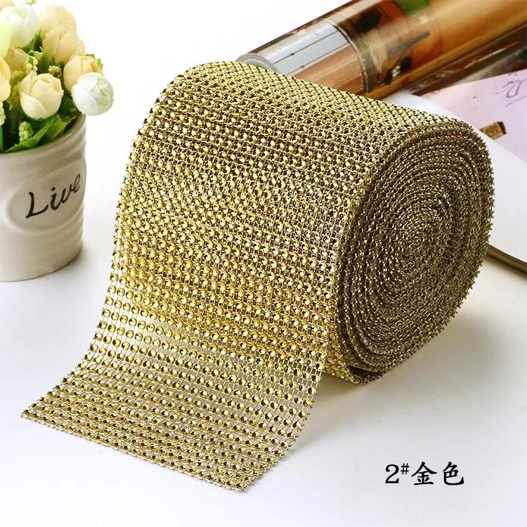 1Yard Sparkle 24Row DiamondRhinestones Ribbon Rhinestone Ribbon Silver Crystal Mesh Rhinestone Wrap DIY Crafts Wedding Decor