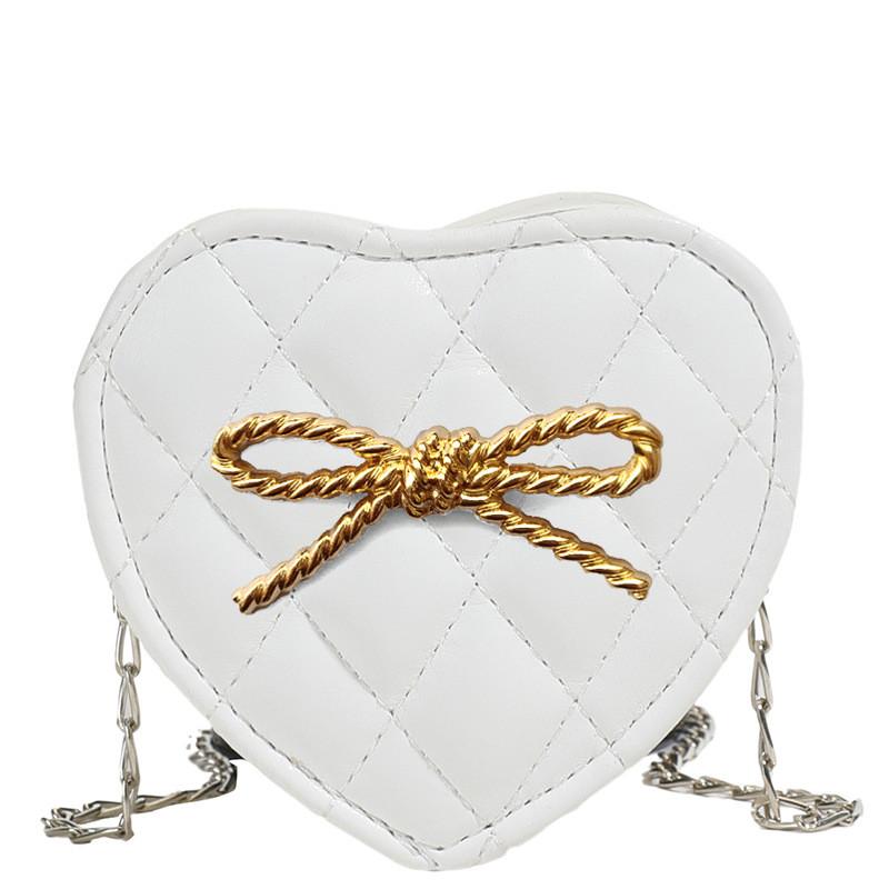 Pattern Heart Bowknot Fashion Leisure Kids Crossbody Bag Girl Cute Purse
