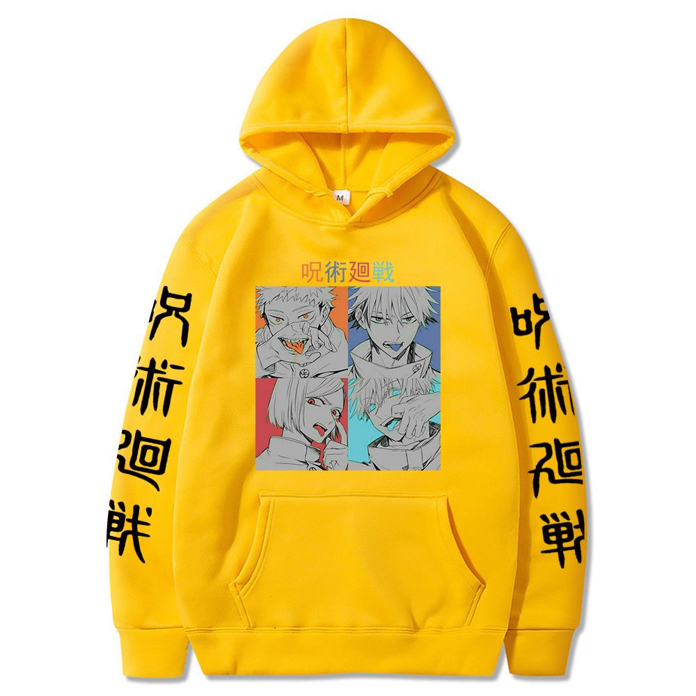 

Японские Аниме Худи Jujutsu Kaisen Графическое Худи Оверсайз Худи Винтажное С Длинными Рукавами Мужская Женская Одежда 3XL