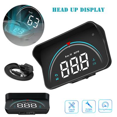 Araba Hız Göstergesi Head Up Display HD Projektör OBD2 Aşırı Hız Uyarı Alarmı