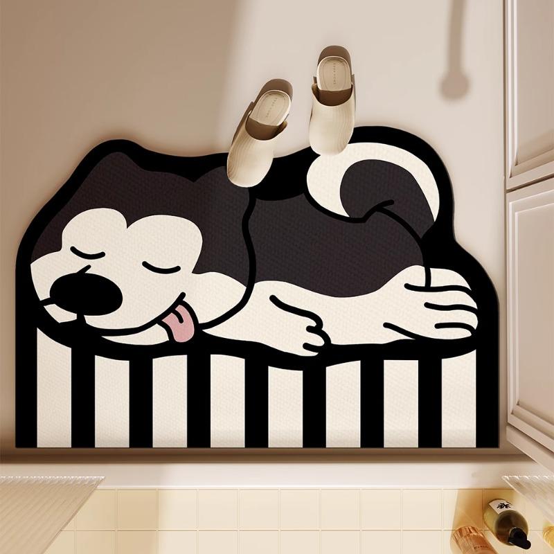 Bathroom floor mat, bathroom doorway, diatomaceous earth absorbent anti slip door mat, floor mat, toilet quick drying